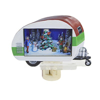 (53650) Christmas Trailer Nightlight Christmas, 4.75 Inch, Outdoors Family Camping 160233