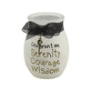 (53659) Stony Creek Serenity Pre-Lit Small Jar, 4.00 Inch, Lords Prayer Ribbon Frosted Spi1280