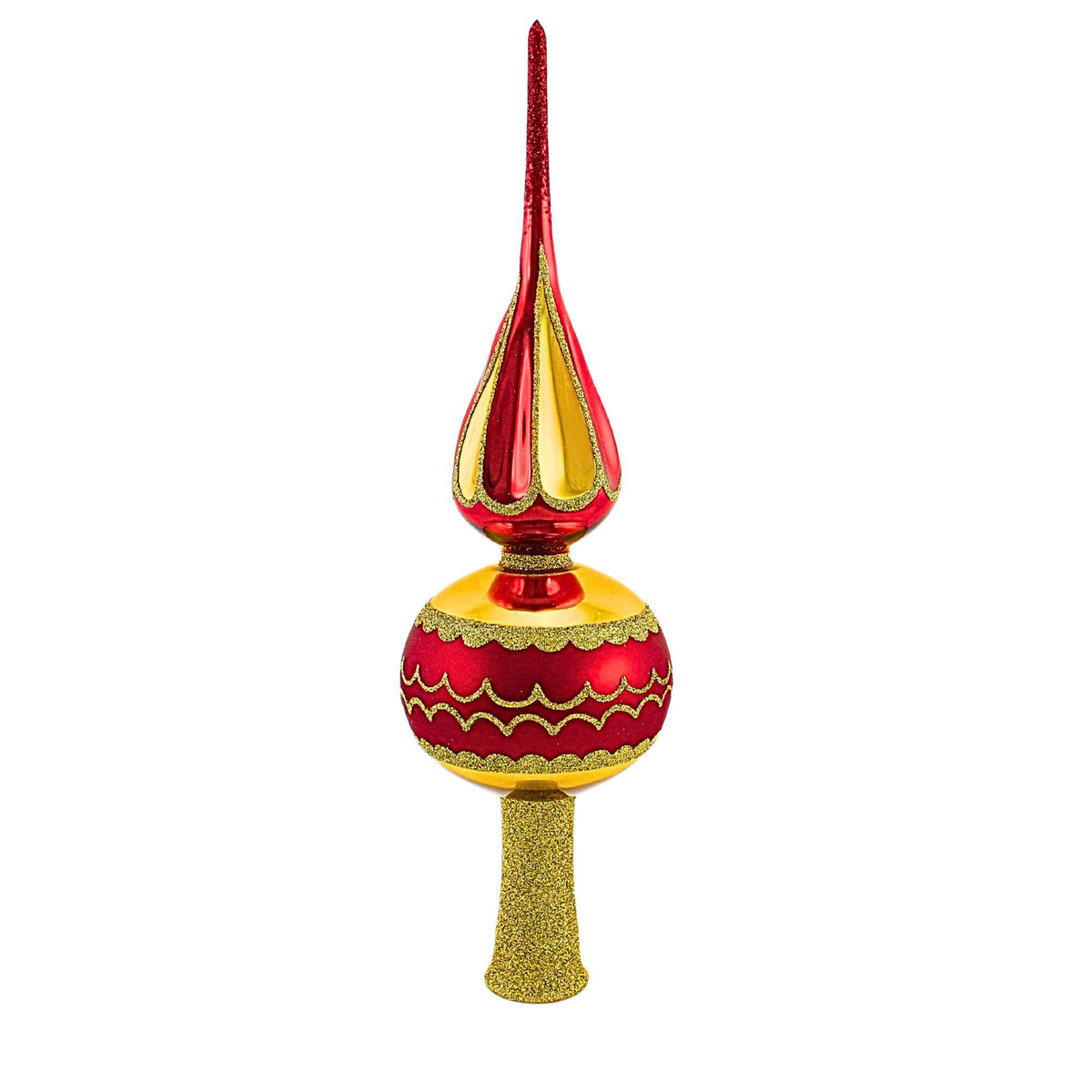 Red & Gold Flame Tree Topper - - SBKGifts.com