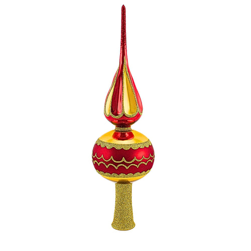 Red & Gold Flame Tree Topper - - SBKGifts.com