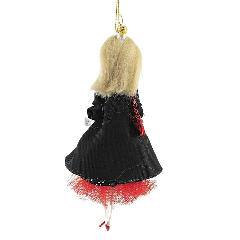 De Carlini Italian Ornaments Helena In A Black Cape - - SBKGifts.com