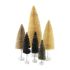 (53720) Christmas Neutral Rainbow Trees, 15.25 Inch, Bottle Brush Ms427n