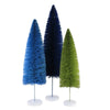 (53723) Christmas Blue Rainbow Trees, 24.00 Inch, Set Of 3 Bottle Brush Ms6639b