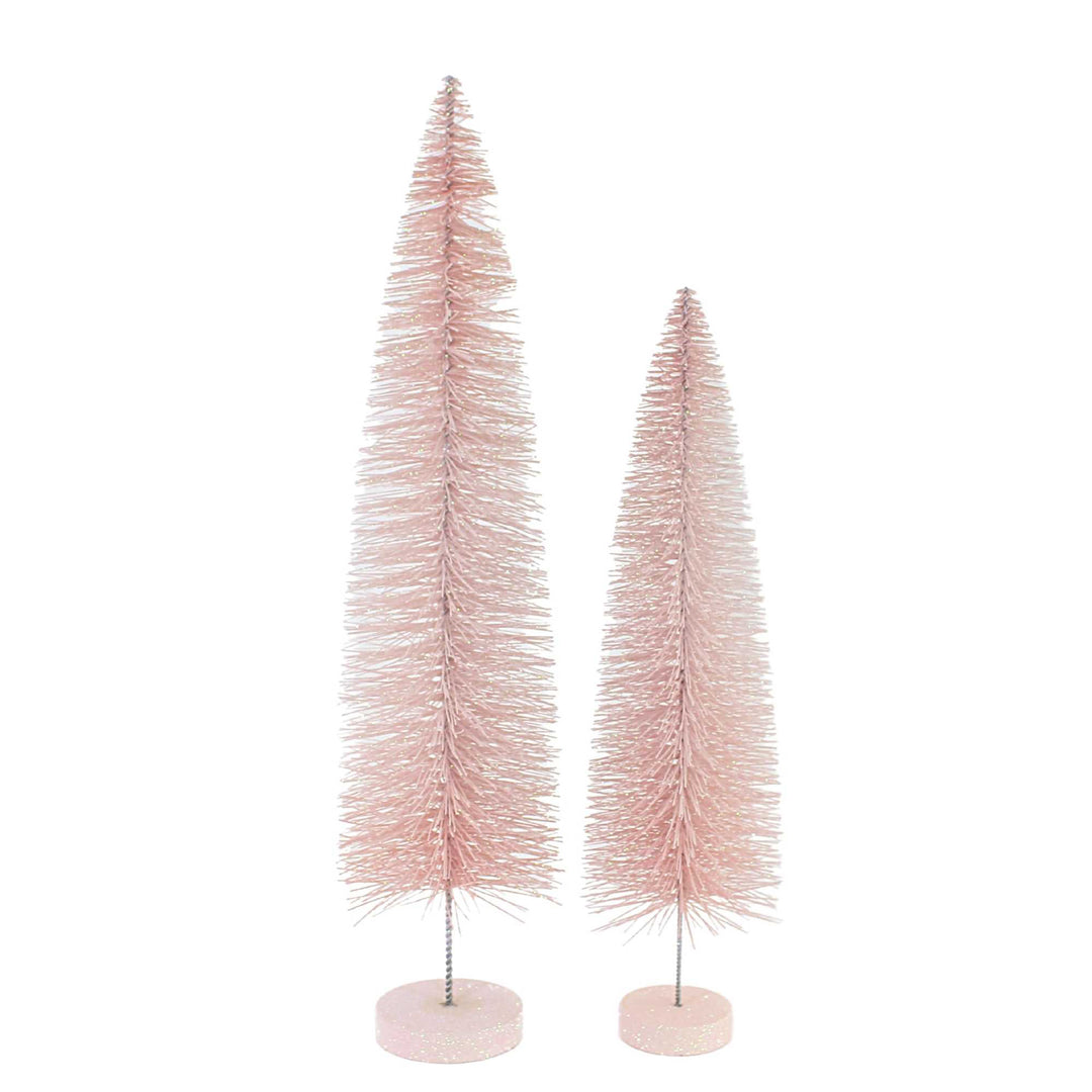 Sisal Bottle Brush Tabletop Tree Color: Pink Ombre, Size: 12 H x 5 W x 5 D