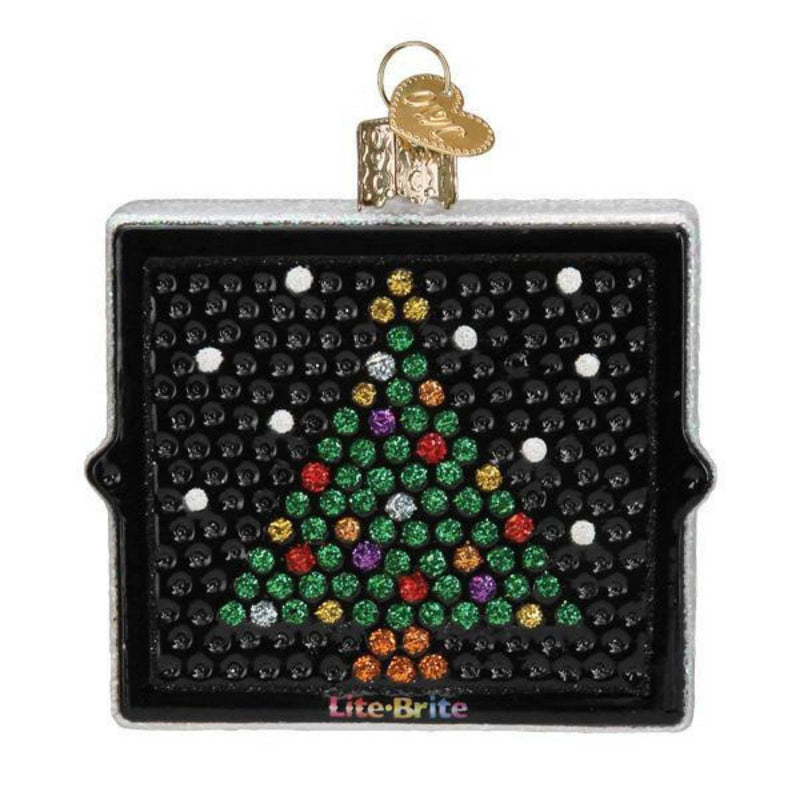 Lite Brite - One Ornament 3.25 Inch, Glass - Colorful Pegs 44174 (53763)