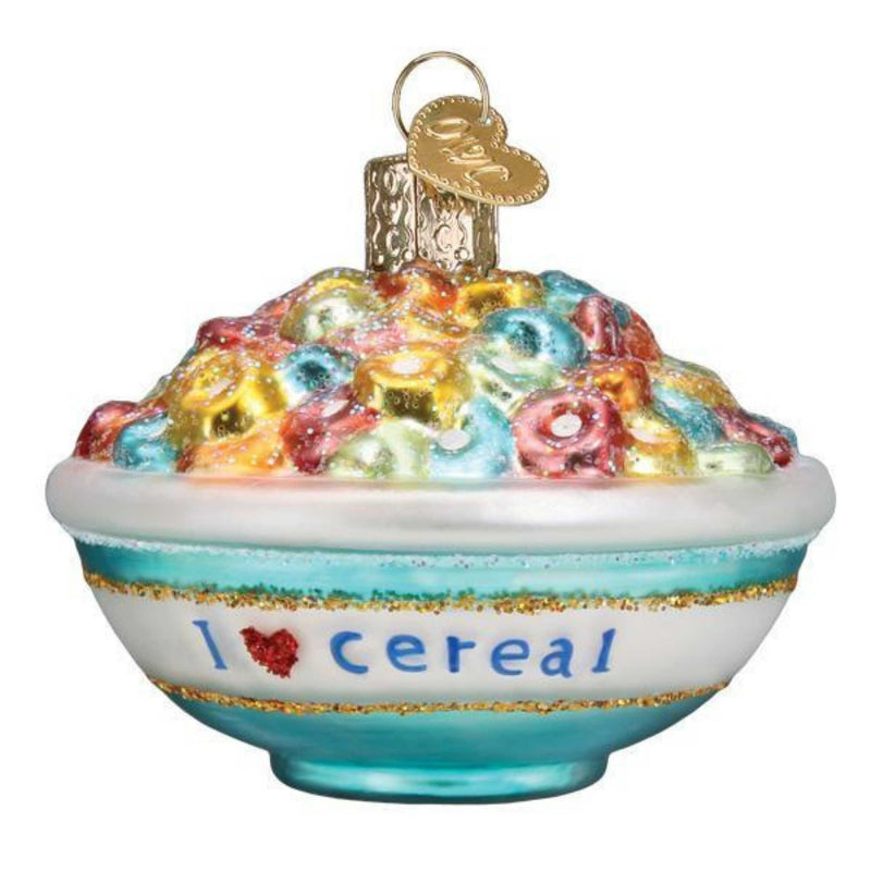 Bowl Of Cereal - One Ornament 2.5 Inch, Glass - Ornament Breakfast 32477 (53774)
