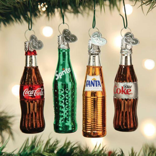 Old World Christmas Coca Cola Mini Beverage Set - - SBKGifts.com