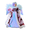 (53858) Christmas Fiber Optic Led Angel Tree Top, 12.00 Inch, Ul Adapter Ad2003