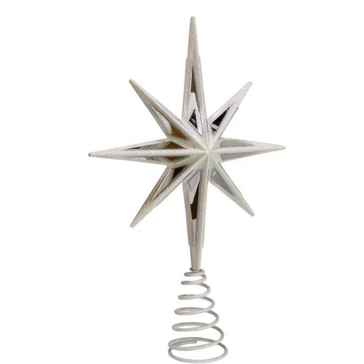 Kurt S. Adler White Mirror Star Treetopper - - SBKGifts.com