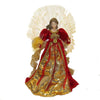 (53885) Tree Topper Finial Red/Gold Fiber-Optic Angel, 18.00 Inch, Tree Topper Electric Ul2221