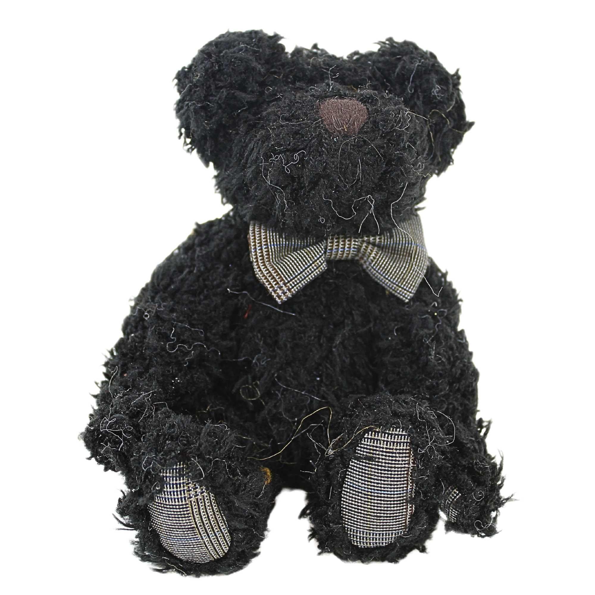 Plaid jointed bear plush toy plaid orders tie teddy bear