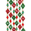 (53926) Christmas Multi Colored Beaded Garland, 1.00 Inch, Glittered Red White Green D4053