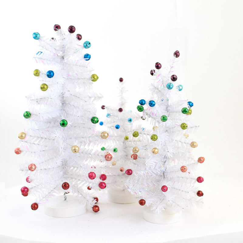 Cody Foster White Retro Tree Set/3 - - SBKGifts.com