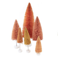 (53937) Cody Foster Orange Rainbow Trees Set 6, 16.25 Inch, Halloween Bottle Brush Fall Ms427o