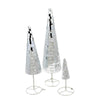 (53938) Christmas Small Mirrored Trees, 12.00 Inch, Reflect Set Of 3 Cd1549s