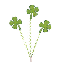 (53972) Home & Garden Shamrock Trio Stake, 25.50 Inch, St. Patrick's Day V21004