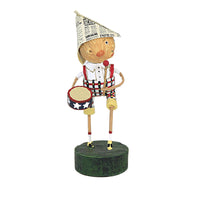 (53977) Lori Mitchell Little Patriotic Boy, 5.50 Inch, Patriotic Drum Marching 20104