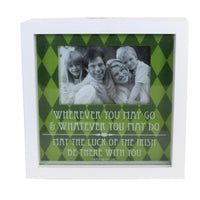 (54001) Saint Patricks Irish Shadow Box Photo Frame, 7.75 Inch, Picture Luck Be With You 70030B