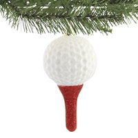 Holiday Ornament Golf Ball On Tee - - SBKGifts.com