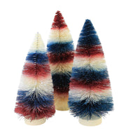 (54226) Bethany Lowe Americana Striped Bottle Brush, 11.00 Inch, Red White & Blue Lc1537