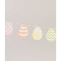 (54234) Easter Spring Rainbow Egg Garland, 4.00 Inch, Glittered Rl1706