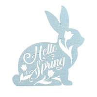 (54236) Easter Hello Spring Bunny Sign, 12.00 Inch, Glittered Hello Rl1710