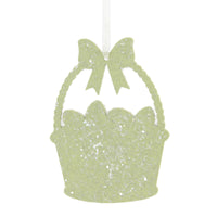 Holiday Ornament Egg Basket Glittered Ornament - - SBKGifts.com