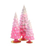 (54298) Cody Foster Pink Glitter Gradient Trees, 11.75 Inch, Valentines Set/3 Village Decor Holiday Decorate Mantle Christmas Cd1607p