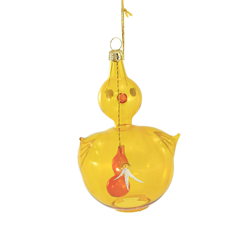 De Carlini Italian Ornaments Golden Duck Bell - - SBKGifts.com