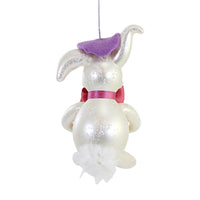 De Carlini Italian Ornaments Bunny With Striped Egg - - SBKGifts.com