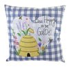 (54393) Home Decor Bee Happy Pillow, 18.00 Inch, Spring Hive Flowers C842983289