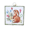 (54557) Round Top Collection Easter Friends Mini Print, 7.00 Inch, Bunny Rabbit Wall Decor Flowers E22097