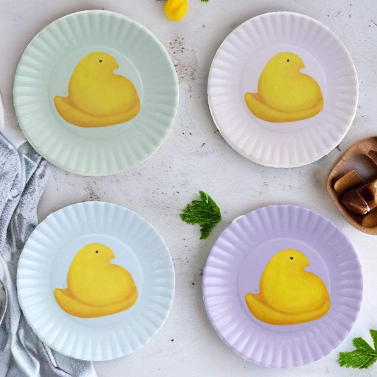 Tabletop Peeps "Paper" Plate Coasters - - SBKGifts.com