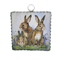 (54598) Round Top Collection Bunny Family, 7.00 Inch, Rabbits Easter Spring E22062