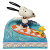 (54611) Jim Shore Cowabunga!, 5.50 Inch, Snoopy Woodstock Surfing 6010114