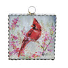 (54633) Round Top Collection Spring Cardinal Mini Print, 7.00 Inch, Cardinal Flowers S22083