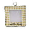 (54684) Round Top Collection Sweet Baby Photo Frame, 7.00 Inch, Picture Gingham Y22029