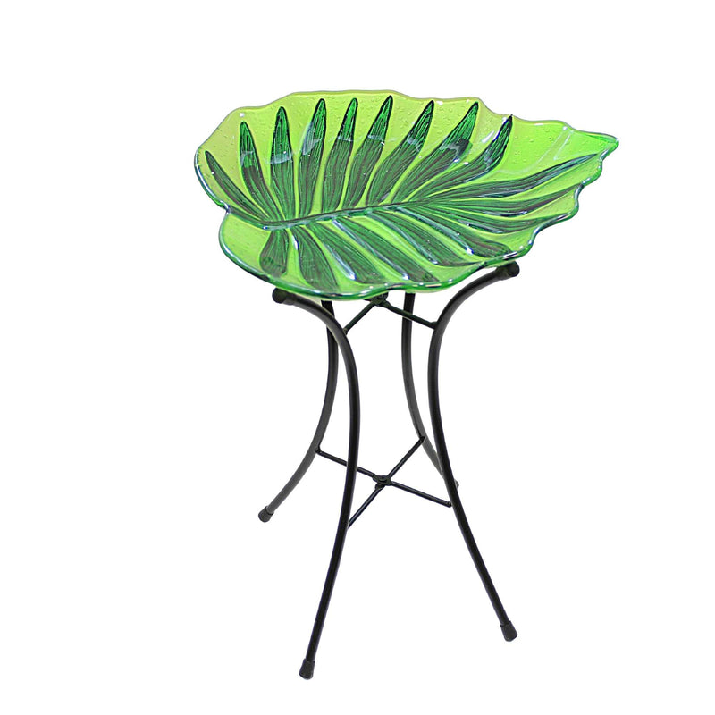 Home & Garden Leaf Shaped Birdbath - - SBKGifts.com