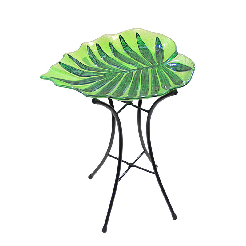 Home & Garden Leaf Shaped Birdbath - - SBKGifts.com