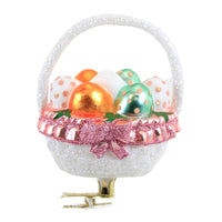 Morawski White Easter Basket Clip On - - SBKGifts.com