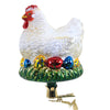 (54946) Morawski White Hen And Colored Eggs, 4.75 Inch, Ornament Easter Spring Chicken 21395