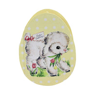 (55145) Bethany Lowe Retro Yellow Mini Easter Box, 5.00 Inch, Lamb Vintage Artisan Tl8709y