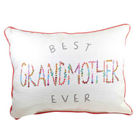 (55230) Home Decor Best Grandmother Pillow, 20.00 Inch, Floral Flowers Txt0823p