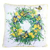 (55242) Home Decor Butterfly Wreath Pillow, 18.00 Inch, Flowers Springtime C86144213