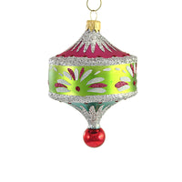 (55363) Sbk Gifts Holiday Tri Colored Pendant Drop, 5.50 Inch, Ornament Fuchsia Chartreuse Sbk221017