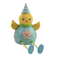 (55376) Easter Chick Figurine, 4.25 Inch, Flowers Polka Dots A5373i