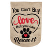 (55555) Home & Garden You Can't Buy Love Garden Flag, 18.00 Inch, Burlap Furry Friends 14B9509bl