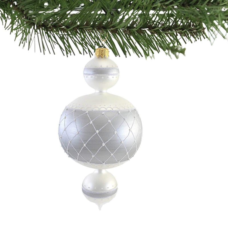 Sbk Gifts Holiday White & Silver 3 Ball Pendent - - SBKGifts.com