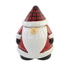 (55625) Tabletop Gnome Cookie Jar, 10.00 Inch, Christmas Plaid Xcnt76488