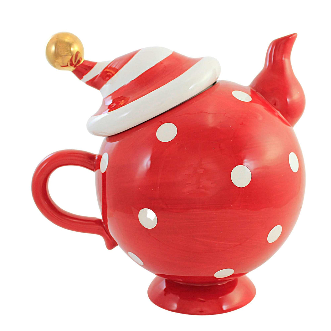 Teapot_Ceramic_Electric_Kettle_Warm_Plate,_Red_Polka_Dot_Decor,_Gift,_New,13581  – FixtureDisplays